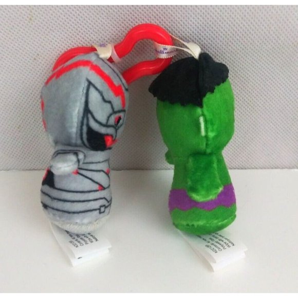 Hallmark Itty Bittys Clippys Marvel Hulk & Ultron 3" Plush - Picture 3 of 5